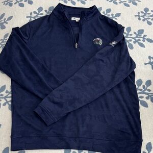 Peter Millar Dark Blue Zip-Up Sweater- Concession World Golf Championship